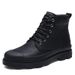2025 New Arrival Men's Oversized High-Top Boots Riding Snow Boots Workwear-Style Short Boots_voghion.com
