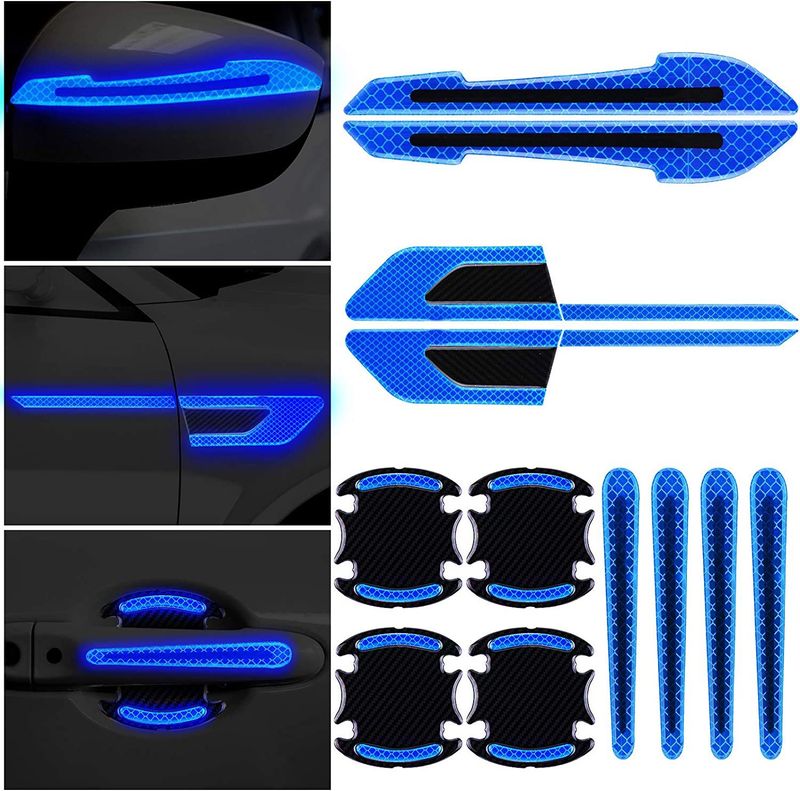 Car rearview mirror, door bowl handle, anti-collision graded adhesive, safety warning reflective sticker, body sticker_voghion.com