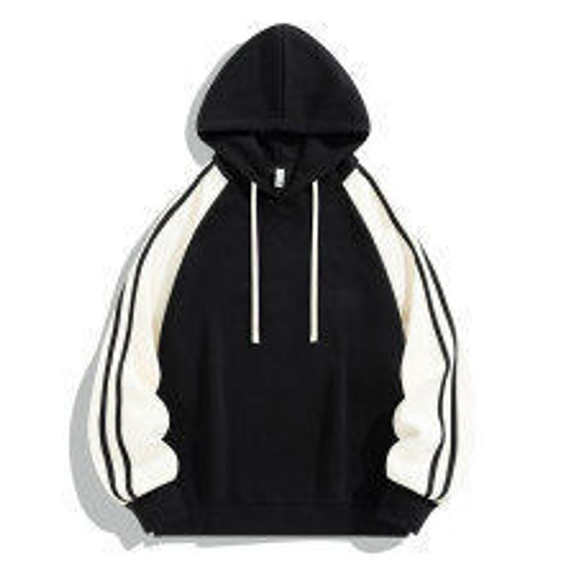 Felpa con cappuccio a maniche lunghe con cappuccio per coppia Felpa con cappuccio hipster larga_voghion.com