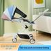 Dětský chodící vozík s artefakty, ultralehký skládací, pro děti s vysokou polohou, miminka mohou sedět a ležet, otočení jedním kliknutím_voghion.com