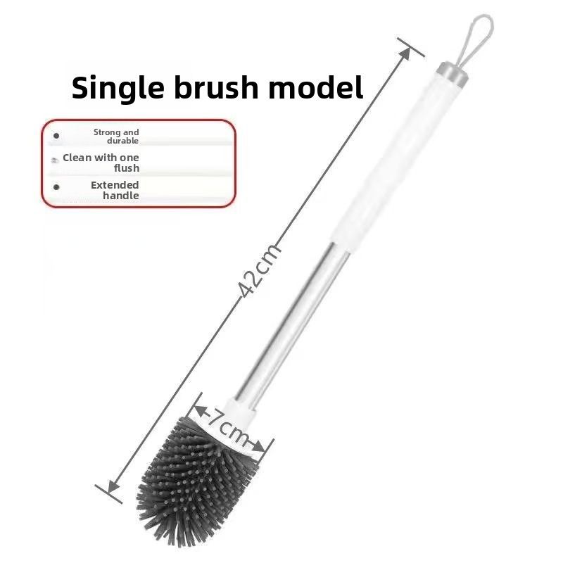 No Dead Angle Bathroom Wall-Mounted Household Cleaning Long Handle Silicone Toilet Brush_voghion.com