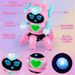 Kivdit Kids,Electronic Toys Walking Dancing Music Smart Robot With Flashing Lights,Gifts For Boys Girls,Ages 3 -8,Pink_voghion.com