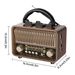 Retro Wireless Radio Portable AM/FM/SW With USB Rechargeable Battery, With Antenna, AUX And TF Card Playback, Suitable_voghion.com