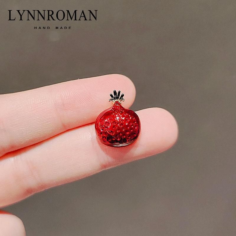 Cute Fruit Pomegranate Brooch Ins Trendy Personality Collar Pin Anti-Exposure Fixed Clothes Cardigan Accessory_voghion.com