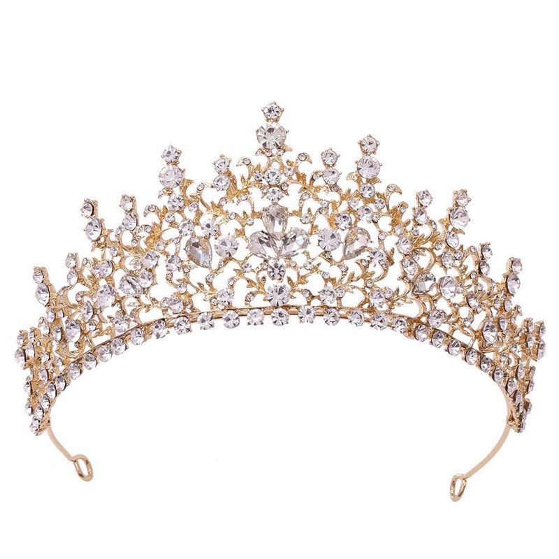 2021 New Bride Crown Baroque Rhinestone Tiara Adult Birthday Princess Crown Wedding Dress Accessories_voghion.com