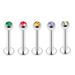 Lot de 5 piercings en acrylique pour dents intérieures et extérieures, en acier inoxydable, pour lèvres, oreilles, sourcils, nez, ongles_voghion.com