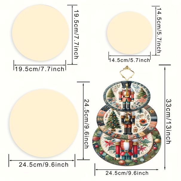 1 Set Wooden Christmas Nutcracker Tray DIY Compose Xtmas Tree Nutcracker Pattern For Christmas Party Table Top Deocr Xmas Gifts_voghion.com