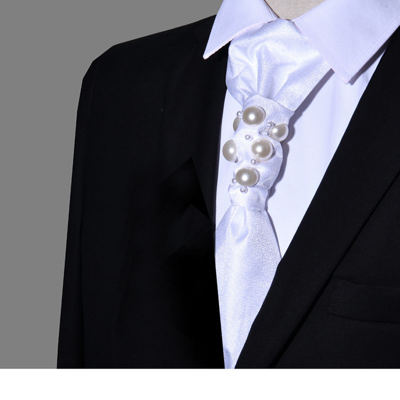 Tie For Men Professional Formal Wear Personality Hong Kong Wedding Dress Travel Photography Solid Color Wine Red New_voghion.com