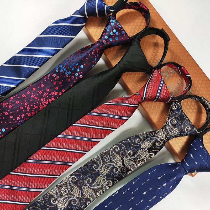 Cravatta casual da uomo, facile da tirare, in tessuto jersey fine di alta qualità, con cinturino, 2020, 6 cm_voghion.com