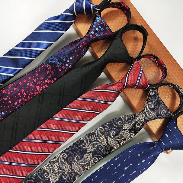 Cravatta casual da uomo, facile da tirare, in tessuto jersey fine di alta qualità, con cinturino, 2020, 6 cm_voghion.com