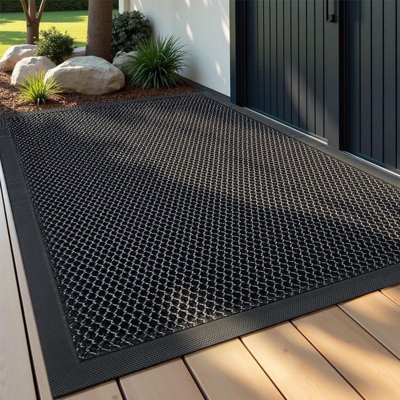 Villa Eingangstürmatte Haushaltseingangstür Elastische Türmatte Anti-Rutsch-Fußmatte Tür Reiben Schmutz Teppich Schmutzabweisende Matte_voghion.com