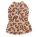 Dog Clothes New Fleece Autumn Winter Leopard Print Princess Dress Pet Apparel For Teddy Puppies_voghion.com