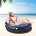 Asiento de agua inflable con forma de anillo de natación, respaldo reclinable, hamaca con forma de piña gruesa, flotador para montar en fila_voghion.com