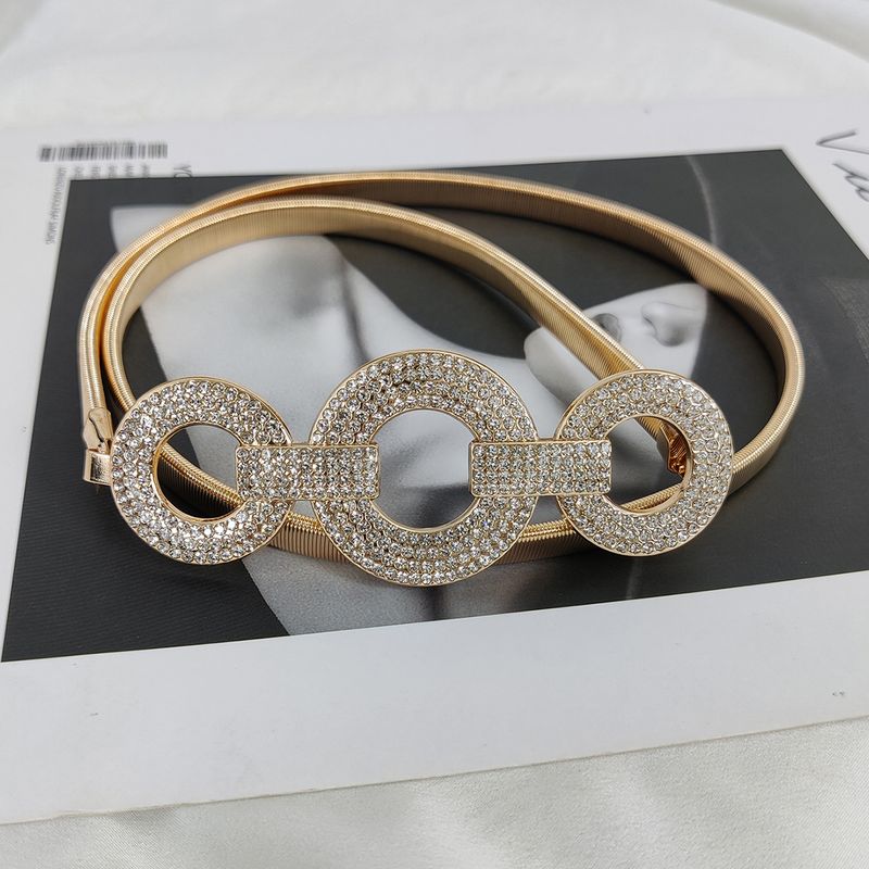 Mode Elastische Gold Kette Gürtel Strass Designer Gürtel Für Frauen Hohe Qualität Luxus Marke Stretch Bund Kleid Metall Riem_voghion.com