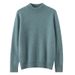 Men's 100% Wool Half-Turtleneck Sweater – Thick Winter Knit Pullover (Beige/Camel/Navy Blue, Sizes S-3XL, Oversized Fit For Layering)_voghion.com