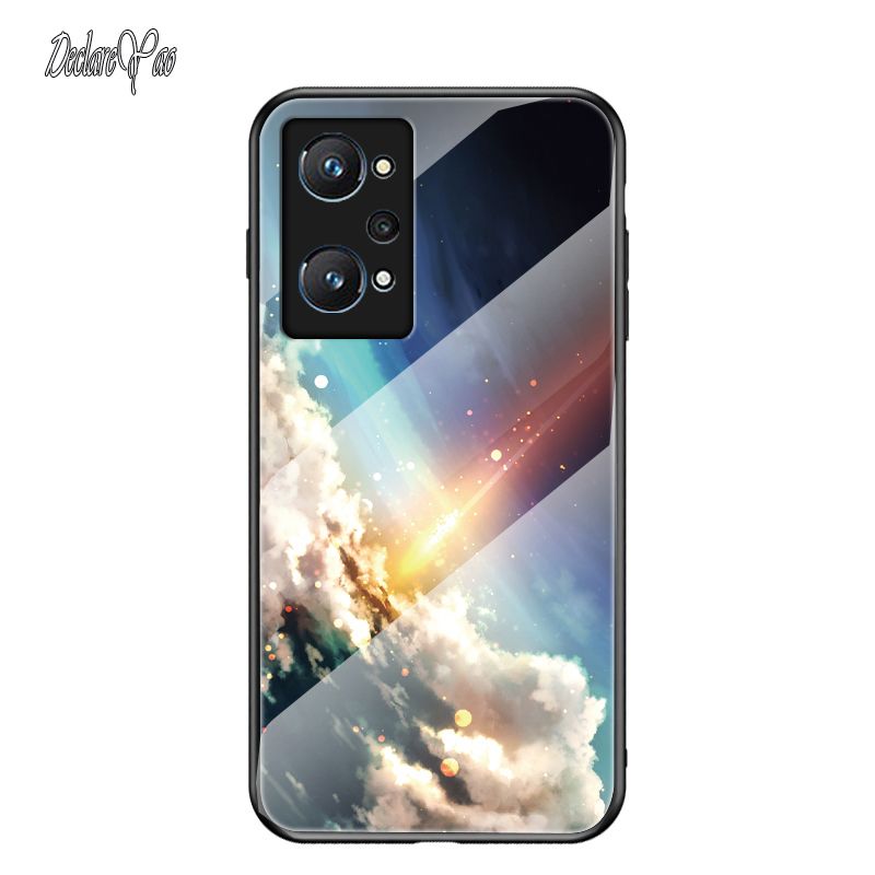 Für Realme Neo 3 Abdeckung DECLAREYAO Glas Harte Coque Für für Realme GT Neo 2 GT Fall Gehärtetes Glas Silikon Weiche Kante Bac_voghion.com