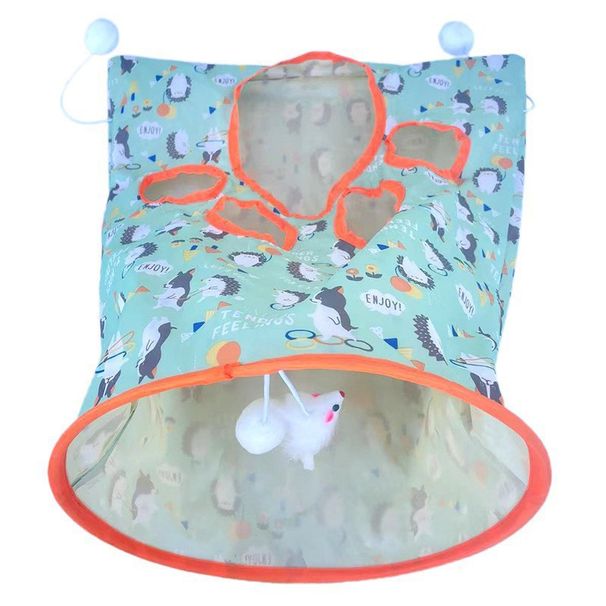 Παιχνίδι καφέ αρκούδας σε σχήμα σήραγγας με ίσιο σωλήνα, παιχνίδια για γάτες, ενεργειακά πτυσσόμενα, λεπτά είδη για κατοικίδια_voghion.com