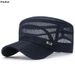 Menn Snapbacks Dame Vintage Mesh Flat Top Solhatt Sommer Utendørs Sykling Visir Fritid Sport Ensfarget Militær_voghion.com