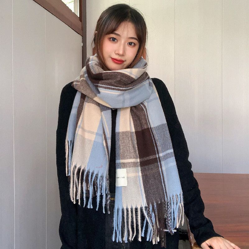 Scarf Men's Winter Korean Edition Warmth Long High end Boys Gift Trendy Fashion Young People Versatile Knitted Instagram_voghion.com