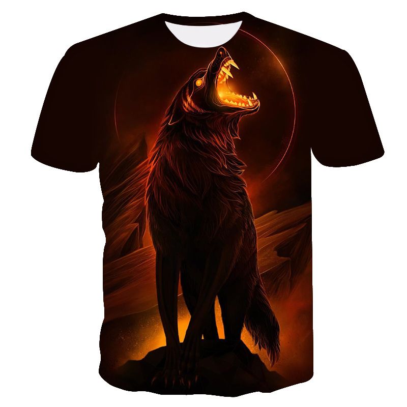 2022 Shirt Men's New Lion Wolf Animal T Shirt 3d Wolf Print Short Sleeve Fashion Unisex Summer Harajuku Hip Hop Clothing_voghion.com