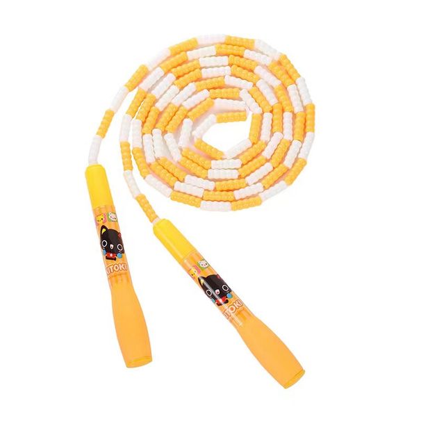 Corde à sauter perlée standardisée en bambou pour enfants et étudiants, pour compétition de fitness_voghion.com