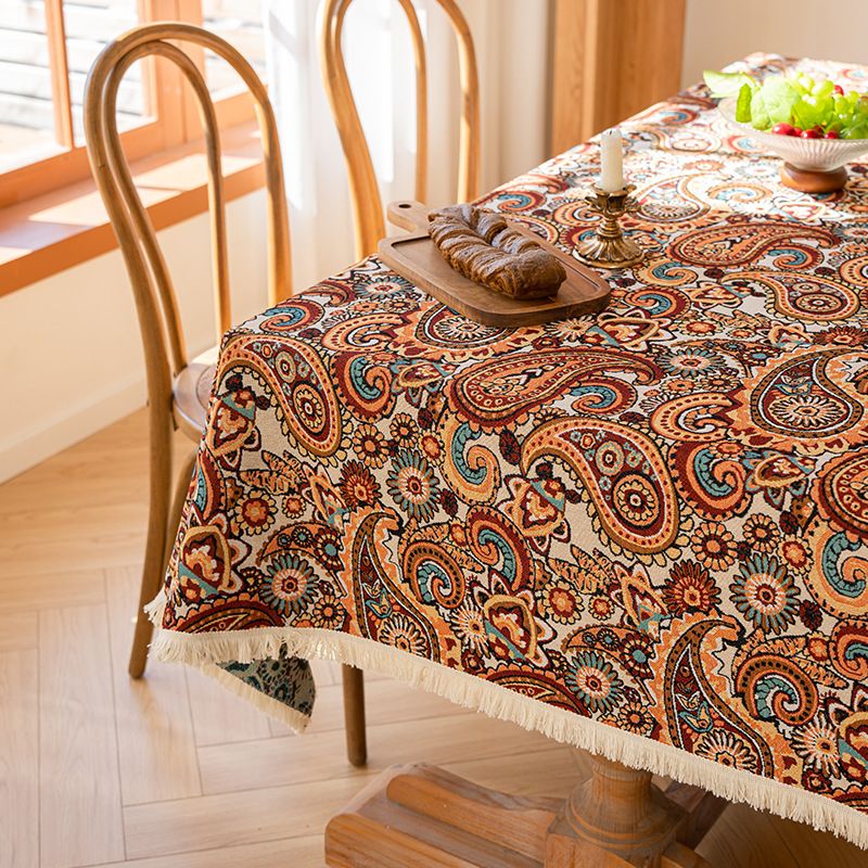 Cotton And Linen Cloth Tablecloth Oil Painting Style Tablecloth High Grade Rectangular Tablecloth Ins Style Coffee Table Cloth Cover Cloth_voghion.com