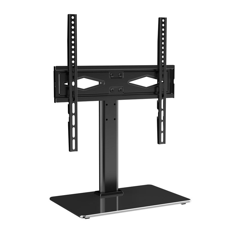 VEVOR TV Stand Mount, Swivel Universal TV Stand For 32 To 55 Inch TVs, Height Adjustable Portable Floor TV Stand With Tempered Glass Base For Bedroom, Living Room_voghion.com
