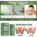 EELHOE Green Tea Solid Deep Cleaning and Moisturizing facial mask Pore Shrinking Smearing Mud Mask Stick_voghion.com