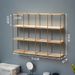 Wall Shelf – Multi-Tier Iron & Wood Display Rack For Cosmetics & Home Organization – Modular Grid Shelving For Living Room & Bedroom_voghion.com