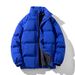 Men's Winter Casual Jacket - Lightweight Warm Padded Coat With Stand Collar, Relaxed Fit, Polyester Fill, Multiple Colors & Sizes_voghion.com
