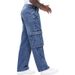 "Men's Stretch Denim Jeans – Relaxed Fit, Multi-Pocket Design (S-XXL, Cotton Blend, Stonewash & Dark Blue)"_voghion.com