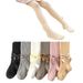 Cross-border Autumn New Korean Cotton Knitted Bow Vertical Strip Pantyhose Girls 5-8 Years Old Children's Socks 3 Base Socks_voghion.com