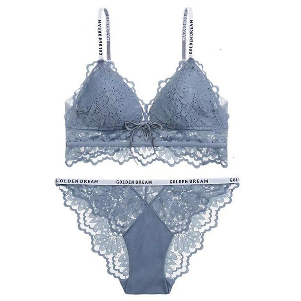Women's Intimates Lace Bra Set Without Steel Ring Bra Thin Women's Underwear Set_voghion.com