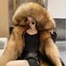 Elegant Detachable Faux Fox Fur Parka Coat Women's Winter Long Hooded Jacket Warm Luxe Outerwear Plus Size_voghion.com