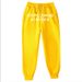 Sports Pants Letter Print Casual Pants Sweatpants Men Drawstring Loose Tapered Front Large Logo Print Trousers_voghion.com