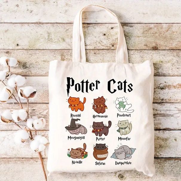 English Alphabet Song Printed Canvas Bag Shoulder Bag Folding Bag Tote Bag Shopping Bag_voghion.com