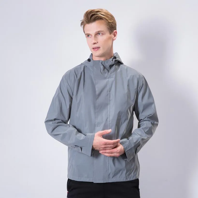 Men's Clothing outdoor sports street dance reflective windbreaker hooded jacket without hip hop jacket_voghion.com