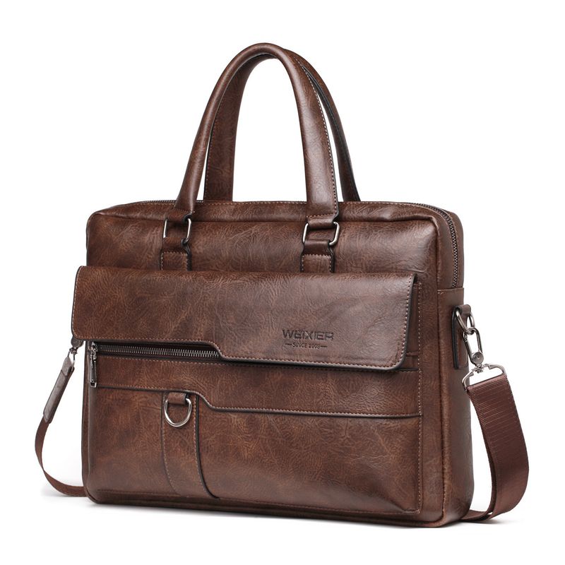 Vielseitige, langlebige, hochwertige Aktentasche, hochwertiges Business, berühmte Marke, PU-Leder, Schulter- und Messenger-Taschen, Büro-Handtasche, 14-Zoll-Laptoptasche_voghion.com