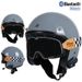 Vintage Motorcycle Helmet For Women & Men – 3/4 ABS Safety Helmet With Bluetooth, UV-Protective Goggles, Retro Design – 3C Certified_voghion.com