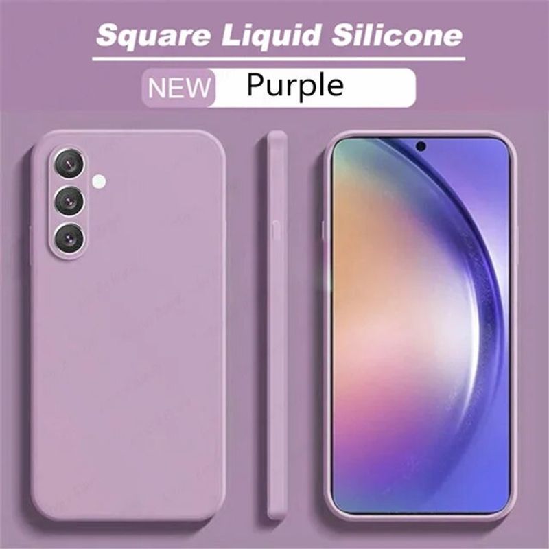 Liquid Phone Square Case Silicone For Samsung Galaxy A53 A54 5G A34 A52 A14 A51 A71 A13 A12 A73 A72 A50 A33 A32_voghion.com