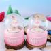 Boîte à musique en forme de boule de cristal pour danseuse de ballet, flocons de neige flottants, boule d'eau rotative, décoration en forme de cœur pour fille_voghion.com