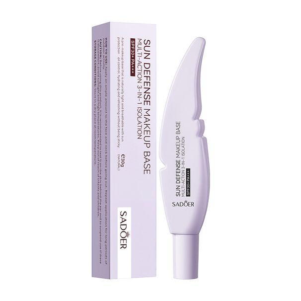 Multi-azione 3 in 1 lsolazione Primer per il trucco Protezione UV SPF 30 Crema solare Base per il trucco Correttore_voghion.com