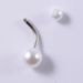 Piercing per ombelico in acciaio inossidabile galvanizzato multicolore con perla europea e americana_voghion.com