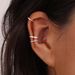 Brass With Real Gold Plating, Hot Selling Across, Simple Niche Design, Smooth And Non Pierced Ear Clips With Zircon_voghion.com
