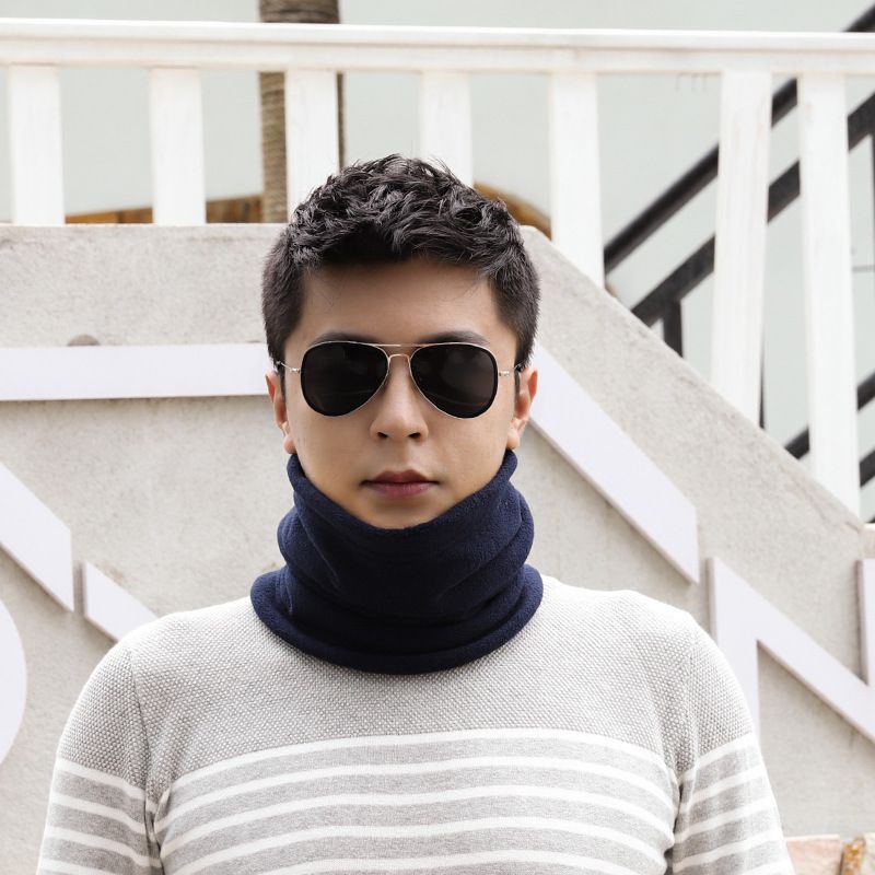 LazyZoom Men's Outdoor Fleece Gaiter Women's Winter Multifunctional Sports Cycling Neck Warmer Mask Hat_voghion.com