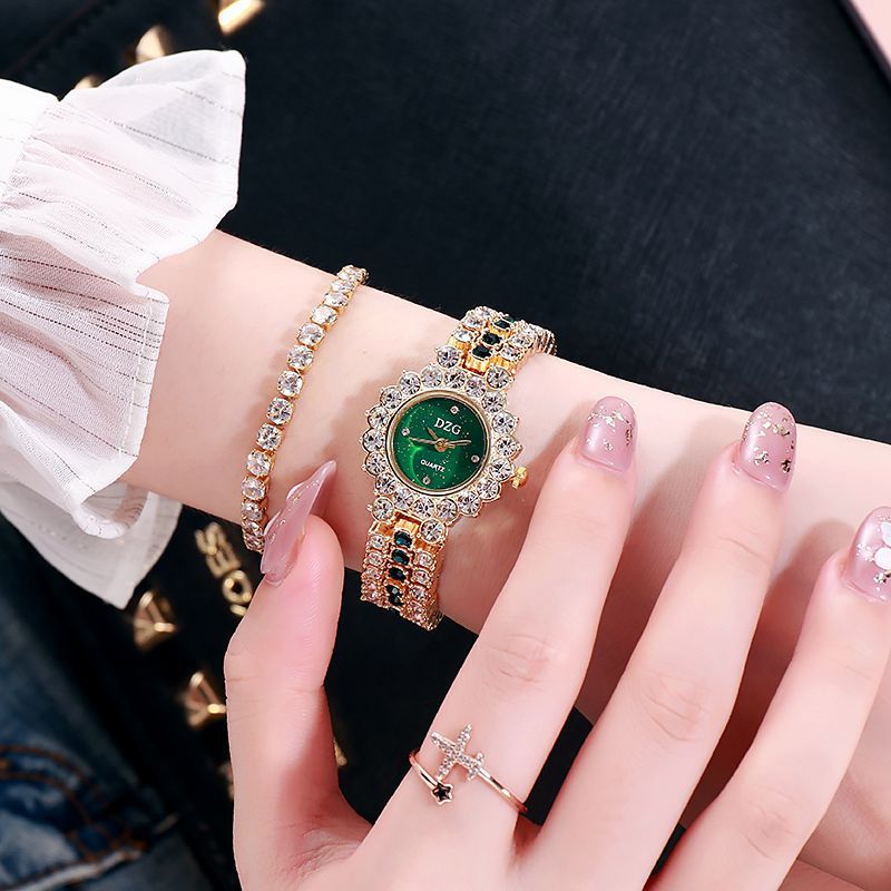Tennis Chain Wrist watch set diamond starry row diamond bracelet watch_voghion.com