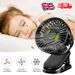 2X Portable Mini 3Speeds USB Rechargeable Cooling Fan Clip On Desk Baby Stroller_voghion.com