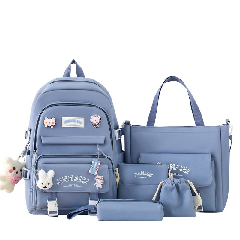 Damentaschen Mittelschule, Grundschule Schüler Schulranzen Rucksack Mädchen Wald Farbkontrast süßer Stil große Kapazität Rucksack_voghion.com