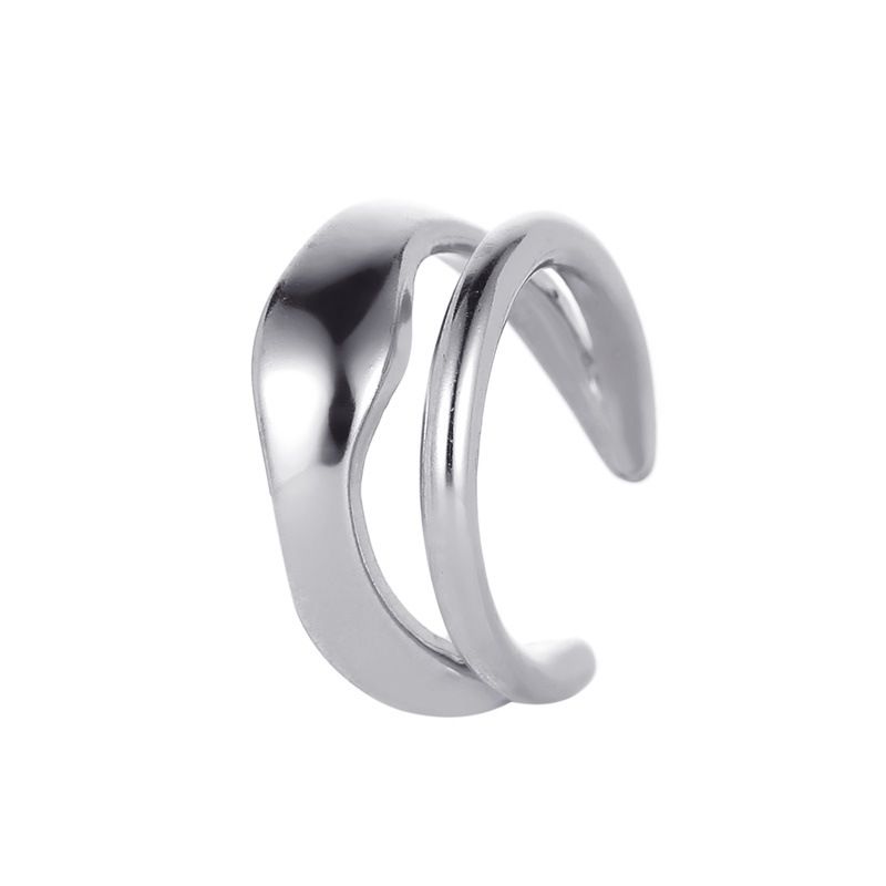 Cercei personalizați cu clips retro pentru urechi, cu strat dublu, fără găuri pentru urechi, stil rece, clips la modă pentru urechi, pentru bărbați și femei_voghion.com