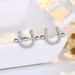 Silver plated 14K mini personalized small U earrings for women's new trend 2025 ins earrings live broadcast_voghion.com